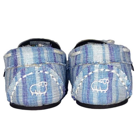 Lam Boat Dock Shoes Blue Stripe sz 8 - Picture 4 of 9